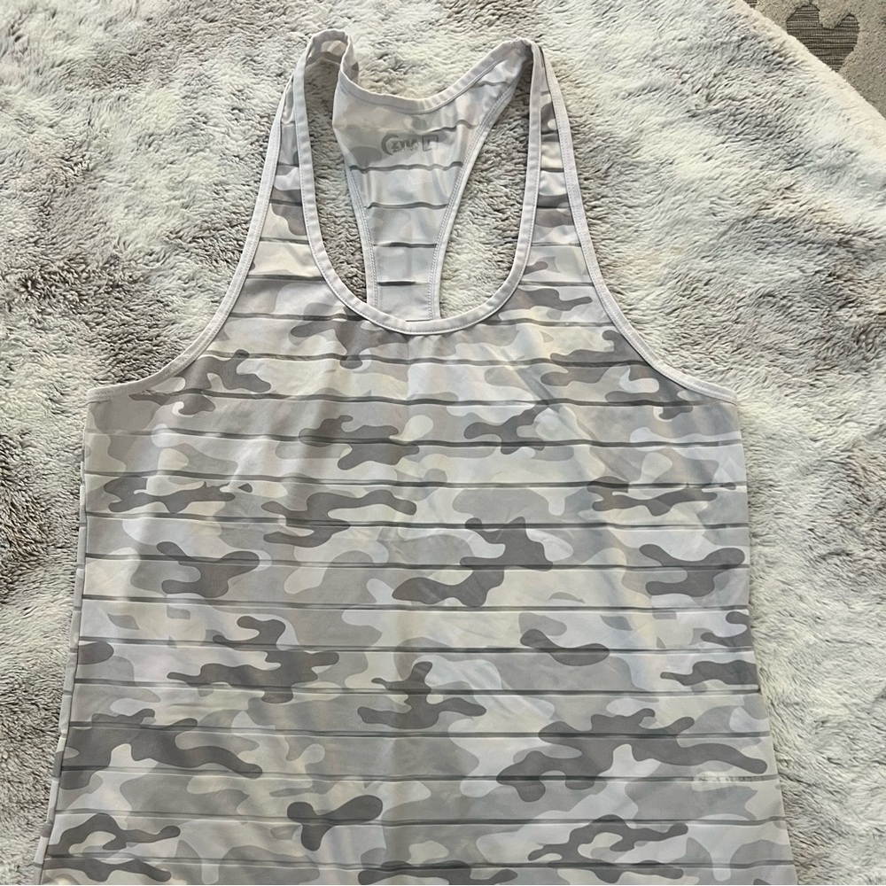 ZYIA white camo tank top